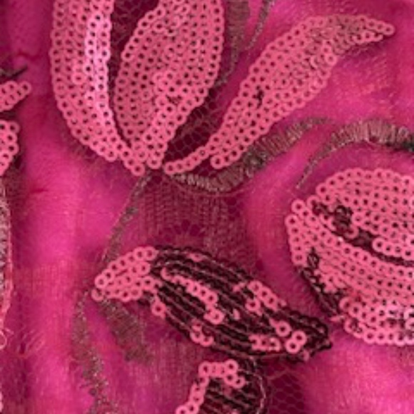 Tahari Formal-Evening Dress, Sequin,  Fuchsia  / Magenta, NWT Size 10 - Picture 5 of 8